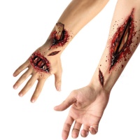 Tatuajes adhesivos de herida abierta