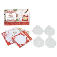 Kit para tarjetas de Navidad con chocolatina - Decora - 8 unidades
