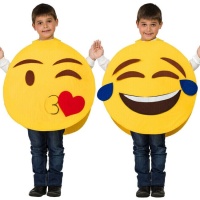 Disfraz de emoticono amarillo infantil