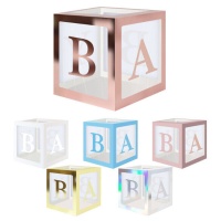 Caja para globos de Baby de colores - 1 unidad