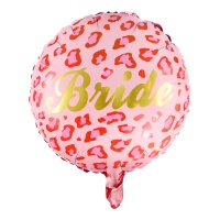 Globo de Bride leopardo rosa de 45 cm - PartyDeco