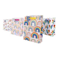 Bolsa regalo de 42 x 32 x 11,5 cm de diseños de arcoíris - 1 unidad