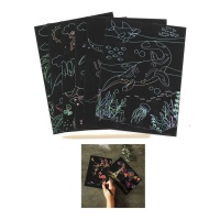 Cartas creativas para rascar de Dinosaurios - 6 unidades