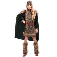 Disfraz de Vikingo noruego para niña