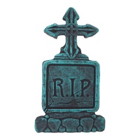 Lápida de cruz RIP envejecida de 43 x 22 cm