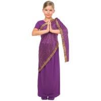 Disfraz de hindú Bollywood para niña lila