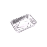 Envase de aluminio desechable rectangular de 18,7 x 13,4 x 3,3 cm - 4 unidades