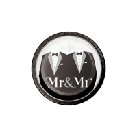 Platos de Mr & Mr de 17 cm - 8 unidades