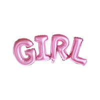 Globo letras Girl rosa de 74 x 33 cm - PartyDeco
