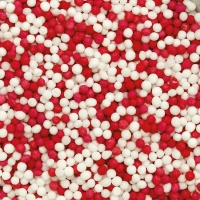 Sprinkles de perlas mini de color rosa y blanco - Decora - 100 gr