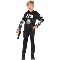 Disfraz de policía atrapa-zombies para niño