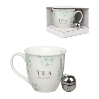 Taza de 510 ml Tea Time con filtro para té