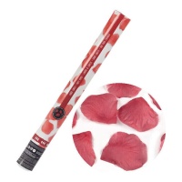 Cañón de confetti de pétalos rojos de 50 cm