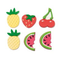 Figura de azúcar de frutas tropicales - Decora - 6 unidades
