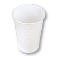 Vasos de 200 ml de plástico blancos - 50 unidades