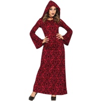 Disfraz de estilo gótico rojo para mujer