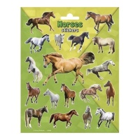 Pegatinas de animales de caballos de Horse Party de 15,6 x 20 cm - 1 hoja