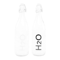 Botella de 1000 ml H2O transparente