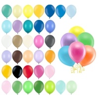 Globos de látex de 23 cm pastel - PartyDeco - 100 unidades