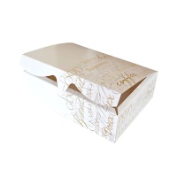 Caja para galletas con diseño de letras de 20,2 x 15,7 x 6 cm - Pastkolor
