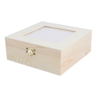Caja de madera - 4 compartimentos