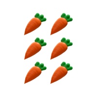 Figuras de azúcar de zanahorias - Dekora - 60 unidades