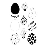 Sellos acrílicos de huevos de Pascua - Artemio