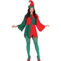Disfraz de elfo bicolor para mujer
