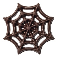 Figuras de chocolate negro de Telaraña Halloween - 110 unidades