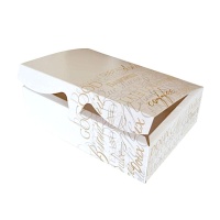Caja para galletas con diseño de letras de 22 x 16,3 x 6,3 cm - Pastkolor