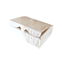Caja para galletas con diseño de letras de 18,2 x 13,5 x 5,4 cm - Pastkolor
