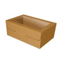 Caja para galletas kraft de 19,5 x 11 x 7,5 cm - Pastkolor