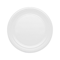Platos de 28 cm redondos de plástico blanco - 3 unidades