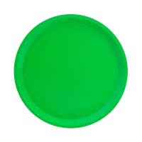 Platos de 20,5 cm redondos de cartón biodegradable verde - 10 unidades