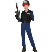 Disfraz de policía de servicio especial Swat para niño