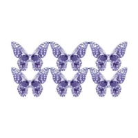 Obleas de mariposas metalizadas Delft - Crystal Candy - 22 unidades