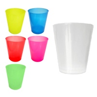 Vasos de 500 ml de plástico de colores anchos - 4 unidades