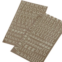 Pegatinas de letras con brillo de 1,5 cm - 2 hojas