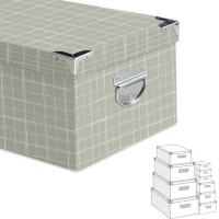 Caja rectangular Basics verde - 10 unidades