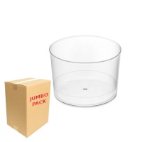 Vasos de 240 ml de plástico reutilizable transparentes chatos - 360 unidades
