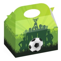 Caja de cartón de fútbol campeones de 16 x 10,5 x 16 cm - 12 unidades