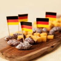 Picks de banderas de Alemania de 6,5 cm - 50 unidades