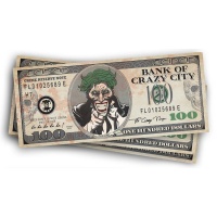 Bolsa con billetes de El Joker
