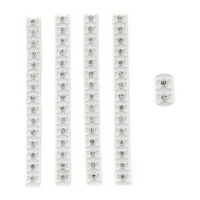 Pegatinas de cadena de perlas blancas cruzadas de 14,5 cm - 4 unidades