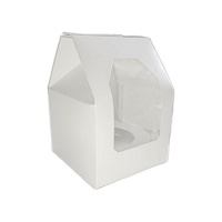 Caja para 1 cupcake blanca con ventana de 9,3 x 9,3 x 12 cm - Pastkolor