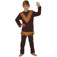 Disfraz de indio marrón para niño