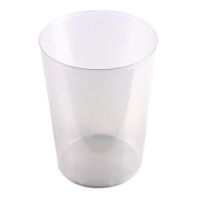 Vasos de 500 ml de plástico transparentes reutilizable anchos - 25 unidades