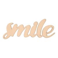 Figura de madera palabra Smile - 1 unidad