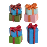 Figuras para roscón de regalos de Navidad de 3 cm - Dekora - 50 unidades