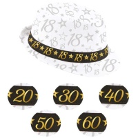 Sombrero de cumpleaños estilo gángster - 57 cm
